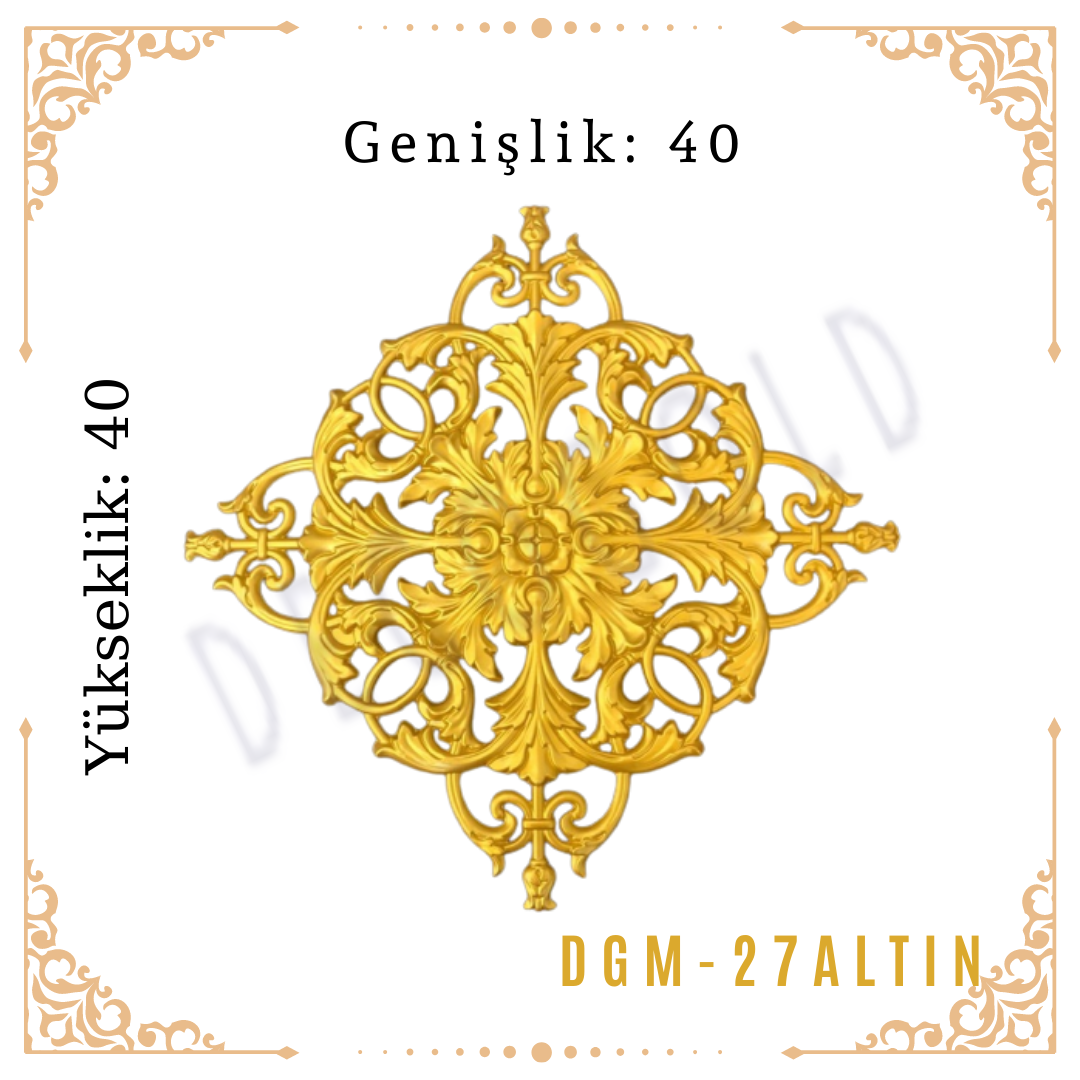 Decogold Dekoratif Motif ( DGM-27-Altın)