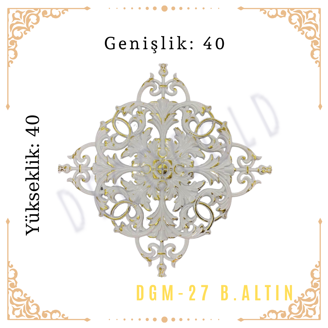 Decogold Dekoratif Motif ( DGM-27-Beyaz Altın)