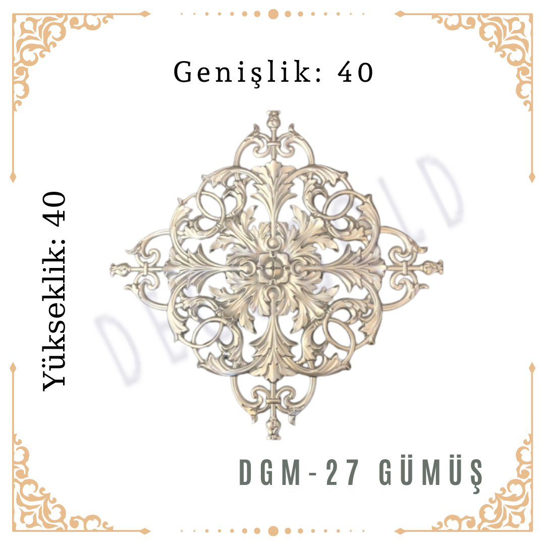 Decogold Dekoratif Motif ( DGM-27-Gümüş)