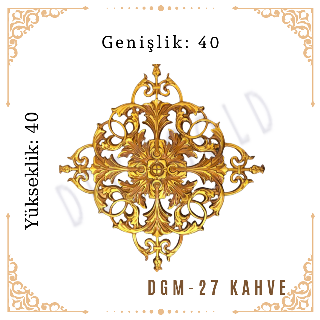 Decogold Dekoratif Motif ( DGM-27-Kahve)