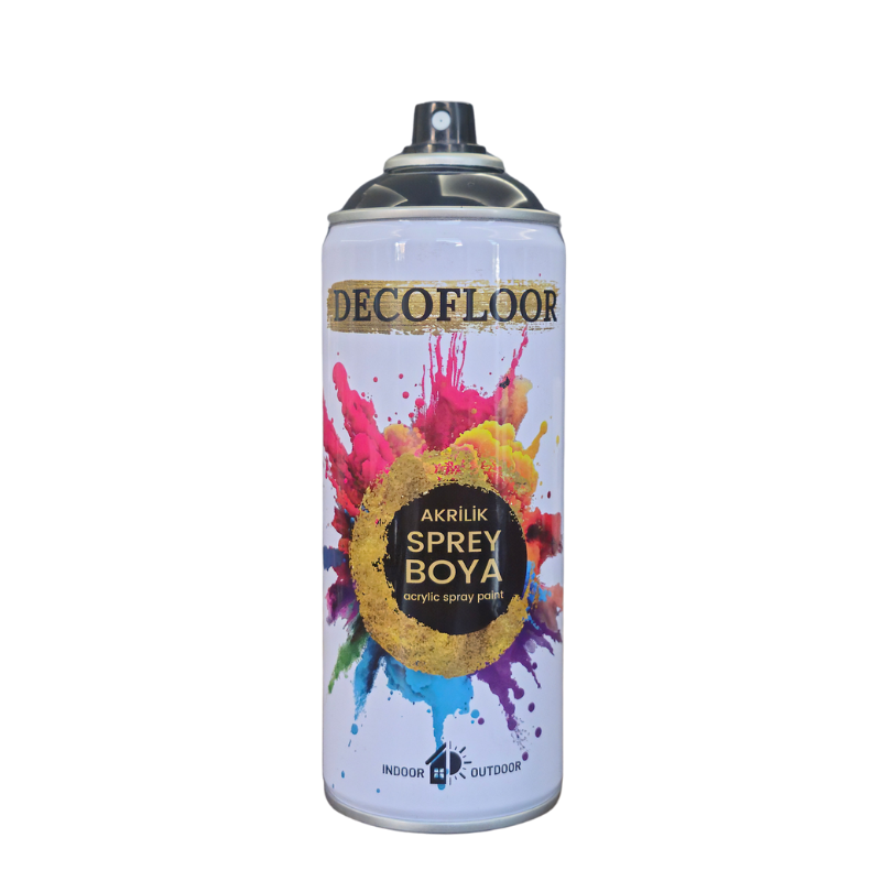 Decofloor Parlak Siyah Akrilik Sprey Boya