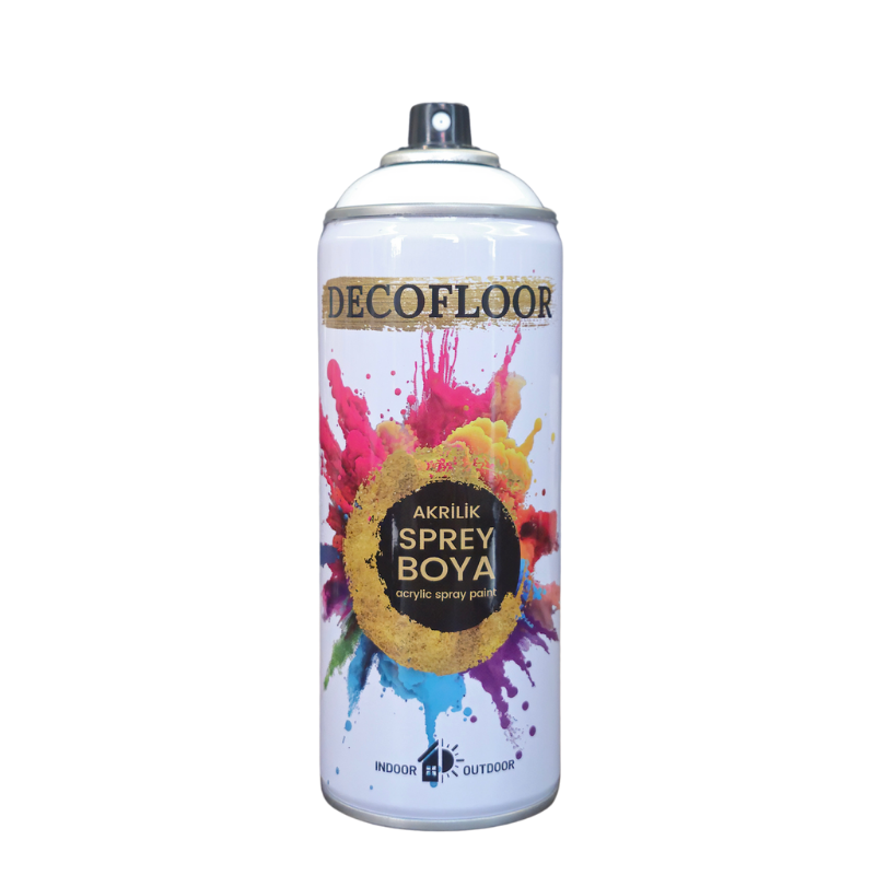 Decofloor Parlak Beyaz Akrilik Sprey Boya
