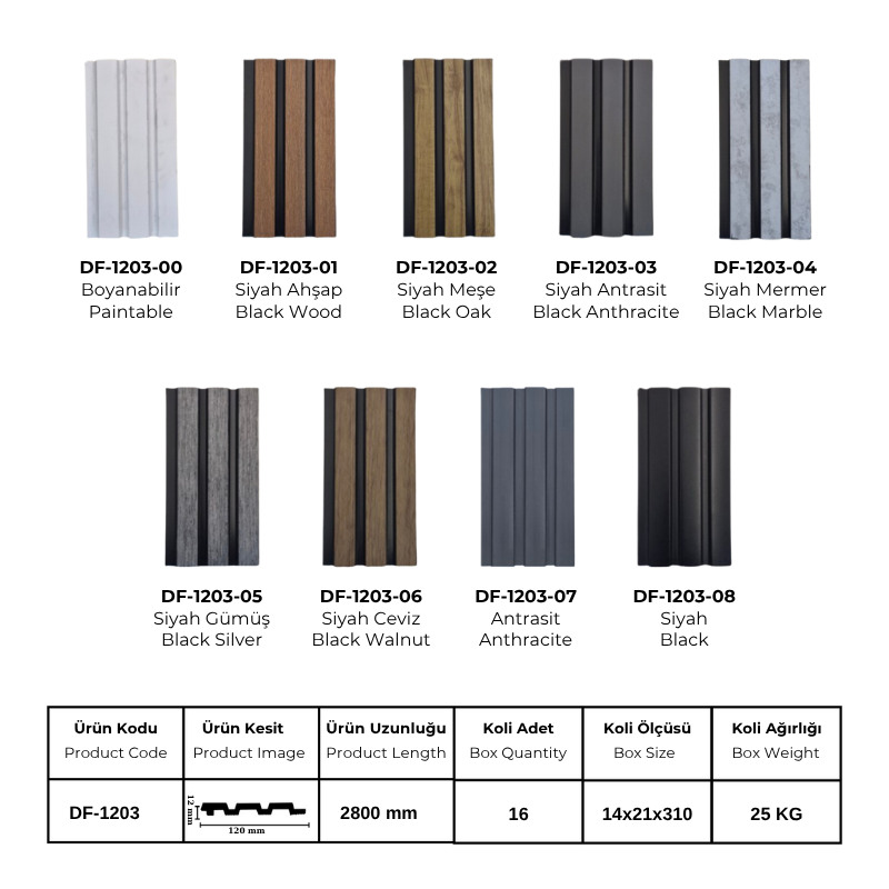 Decofloor Siyah Ceviz Lambiri (DF-1203-06)